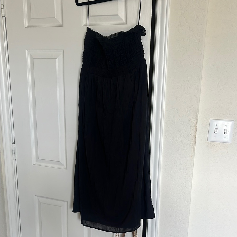Aeropostale Black Smocked Maxi Skirt for Cocktail